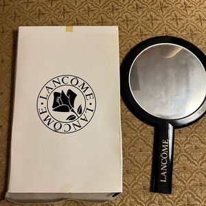 New Lancôme large hand held round mirror with handle